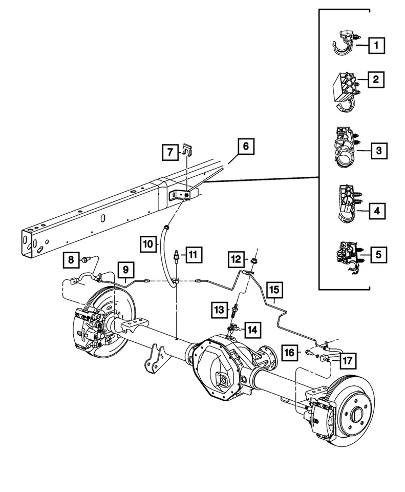 Genuine Mopar Wheel Speed Sensor Left Rear 68646345AB