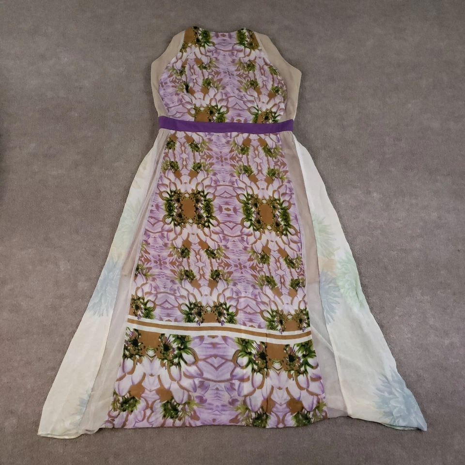 Vestido para mujer W118 By Walter Baker mediano púrpura verde blanco forrado ligero Foto 1 de 4