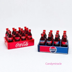 1 Set Maßstab 1:12 Puppenhaus Miniatur Soda Cola Trays Getränke Zubehör - Picture 1 of 10