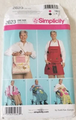 Simplicity 2623 Tote Apron Cape Wheelchair Accessories Sewing Pattern - Image 1 of 3