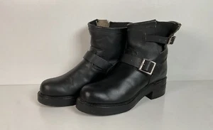 Vintage Georgia Men’s Engineer Ankle Boots 8.5 M USA Made Soft Toe - Picture 1 of 22