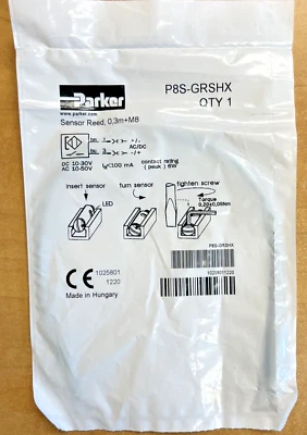 Parker P8S-GRSHX Sensor Reed 0.3M +M8   ***Brand New in Bag*** - Image 1 of 4