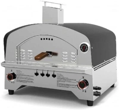 Forno per Pizza a Gas in Acciaio Inox Doppio Bruciatore Speedy500 Pietra 500 Gra - Immagine 1 di 4