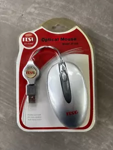 ITSG Mini Wired Mouse w/Optical Scroll & Retractable USB Cable, Model IP-208 - Picture 1 of 2
