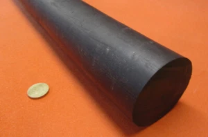 ABS Black Round Rod, 3.00" Diameter x 12" Long - Picture 1 of 4