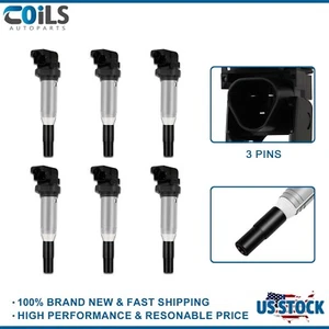 For BMW 328i 335i 528i 530i L6 3.0L 550i 750i M5 X3 X5 Z4 6 Ignition Coils - Bild 1 von 20