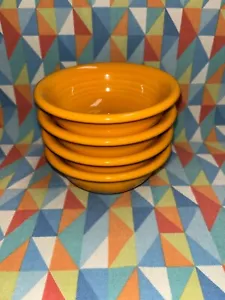 Neu Fiestaware Buttercotch Orange 4er Set Obst Salsa 9 Unzen Schüsseln FIESTA - Bild 1 von 5
