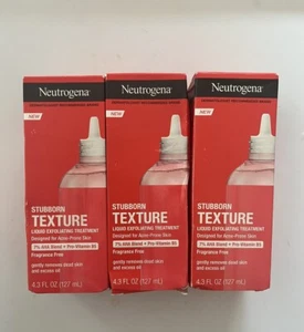 Neutrogena Stubborn Texture Exfoliating Treatment Acne Prone Skin 4.3oz (3 Pack) - Picture 1 of 4