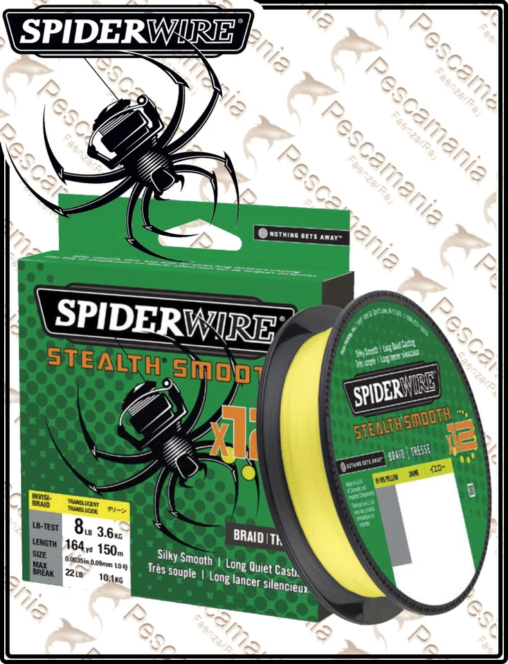 Trecciato Spiderwire Stealth Smooth X12 YELLOW multifibra 165 Yards - 150mt - Immagine 1 di 1