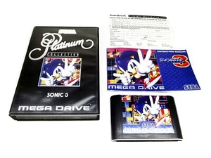 PLATINUM SONIC 3 THE HEDGEHOG SEGA MEGA DRIVE JUEGO RARO 3 TRAJE SEGA COLLECTOR - Imagen 1 de 8