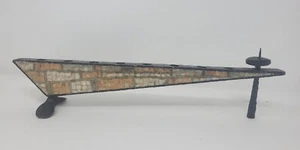 Raro Mosaico de Hierro Brutalista David Palombo Mediados de Siglo Menorá Israel Judaica 15.5 - Imagen 1 de 16