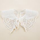 Women Hollow Out White False Collar Jacquard Shawl Necklace Capelet