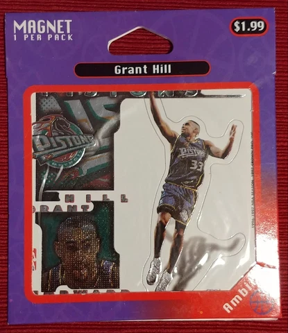 NEW SEALED GRANT HILL DETROIT PISTONS MAGNET 1997 CROWN PRO Cover