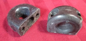 1 PAIR OF FAIRLEAD 1/2" LINE YACHT DINGHY SAILBOAT SHEET HALYARD ROPE 3/16" HOLE - Bild 1 von 1