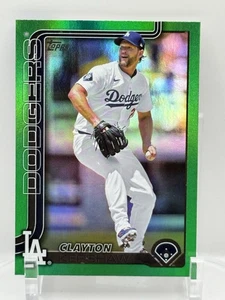 2025 Topps Series 1 Clayton Kershaw Green Rainbow Foilboard #/99 #146 - Dodgers - Picture 1 of 2
