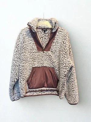 Осень стиль экспресс кенгуру карман шерпа флис четверть молнии толстовка s фиолетовый - Изображение 1 из 4