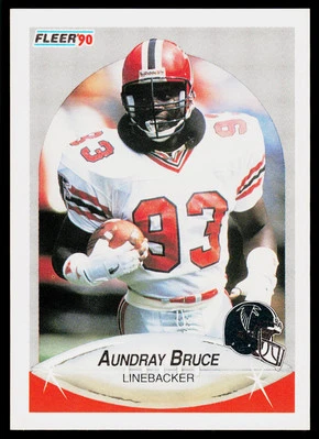 Aundray Bruce, 1990 Fleer Football Card, #371, Atlanta Falcons, - Image 1 of 2