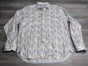 Williams & Kent Novelty All Over Print Button Up Goofy Glasses Long Sleeve 2XL - Picture 1 of 7