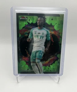 OSMAN BUKARI 7/75 NEON GREEN RARE REFRACTOR 2024 Topps Finest MLS AUSTIN FC #268 - Picture 1 of 2