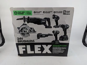 Flex FXM601-2B 24 V bürstenloses 6-Werkzeug Combo-Kit mit Akkus, Ladegerät | Brandneu  - Bild 1 von 5