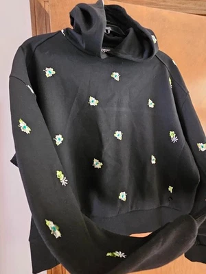 Scotch and Soda woman's size XS hoodie with embroidered flowers long sleeve - Image 1 of 4