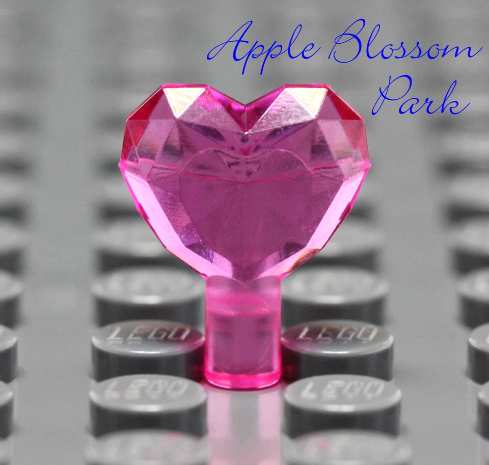 NEW Lego TRANS PINK HEART JEWEL - Princess Girl Friends Gem Crystal Treasure - Image 1 of 1