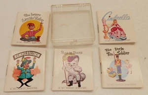 Vintage Mt Hawley Miniature Book Set of 5 w/Acrylic Storage Case c.1966 - Imagen 1 de 2