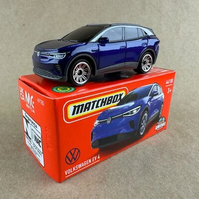 Matchbox Power Grabs Volkswagen EV 4 Blue 44/100 2022 1:64 Diecast Mattel - Image 1 of 4