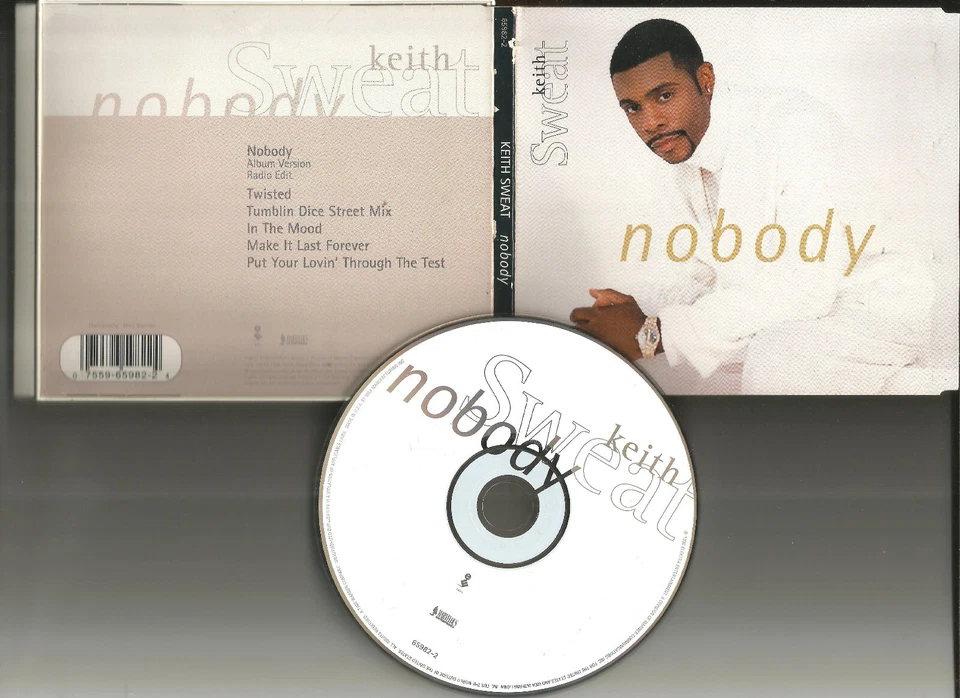KEITH SWEAT Nobody 6TRX w/ EDIT & TWISTED MIX & UNRELEASED LIMITED USA CD single - Image 1 of 1