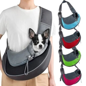 Pet Cat Dog Carrier Backpack Adjustable Crossbody Shoulder Bag Outdoor Travel - Picture 1 of 17