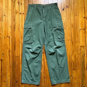 Vintage 1960s Vietnam Era Rip Stop Poplin Jungle Pants Trousers 31” Waist 1969 - Picture 1 of 5