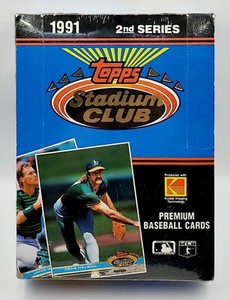 1991 Topps Stadium Club Baseball Series 2 Wax Box 36 Sealed Packs