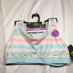 BRAND NEW GIRL'S SIZE XXL ATHLETIC WORKS 2 PACK SPORTS BRAS BAND SIZE XL, XXL - Picture 1 of 11