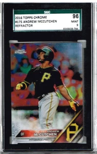 2016 Topps Chrome Andrew McCutchen Refractor SGC 96/ 9 - Picture 1 of 2