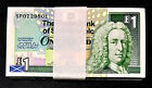 Scotland One Pound Bundle 100 CONSECUTIVE 1999 COMMEMORATIVE Pick-360 GEM UNC
