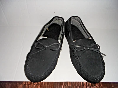 ZAPATOS NIÑOS ESTILO MOCASÍN NEGRO CON LAZOS DE CUERO - TALLA 5 Foto 1 de 3