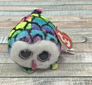 TY Beanie Boos Teeny Tys 4 Zoll HOOTIE Eule stapelbar Plüschtier Stofftier Spielzeug - Bild 1 von 4