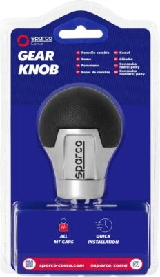 Sparco Corsa Black Leather Shift Knob Metal SPG101_J for AT/MT Vehicles New Foto 1 de 4