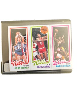 1980 Topps Basketball Van Breda Kolff Julius Erving Magic Johnson RC