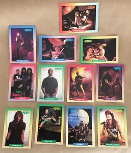 Lote de 12 tarjetas coleccionables de ántrax Brockum 1991 Scott Ian Joey Belladonna - Imagen 1 de 1