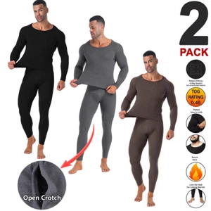 Long Johns Mens Thermal Underwear Bottom Top Shirt Half or Full Sleeve Baselayer - Picture 1 of 28
