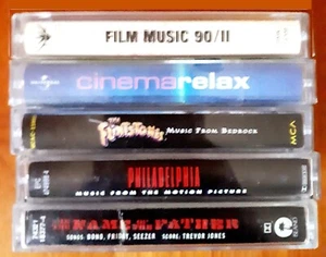 Lotto 5 Musicassette Compilation Colonne sonore Philadelphia Flintstones Cinema - Foto 1 di 2
