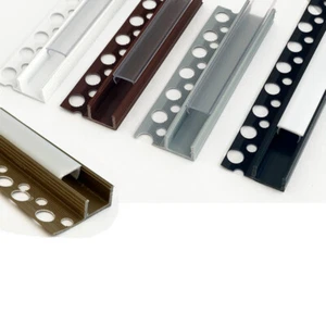 2M LED Profil Fliesenprofil 12mm mit Abdeckung Abschlussprofil Fliese Trockenbau - Bild 1 von 30