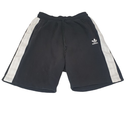 Adidas pantaloncino sportivo nero bianco con coulisse tasche uk uomo M W32 ZZ732
