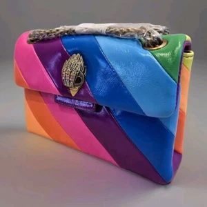 π Kurt Geiger Mini Kensington Leather Neon Rainbow Bag RRP Β£199 π - Picture 1 of 8