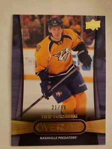 FILIP FORSBERG 2013 UPPER DECK #'D 21/99 OVERTIME - Picture 1 of 3