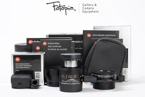 Leica Macro-Elmar-M 90mm F4 - Black / 11633 with full set & extra (94-96%new) - Picture 1 of 9