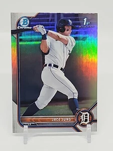 JACE JUNG 2022 BOWMAN CROMO DRAFT REFRACTOR RC novato DETROIT TIGERS 🔥 - Imagen 1 de 10