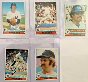5 1979 Topps New York Yankees Jackson, Guidry, Munson, Hunter, & Rich Gossage - Picture 1 of 6