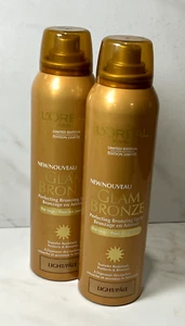 2 L'oreal Limited Edition Glam Bronze Perfecting Bronze Spray For Leg Light - Picture 1 of 2